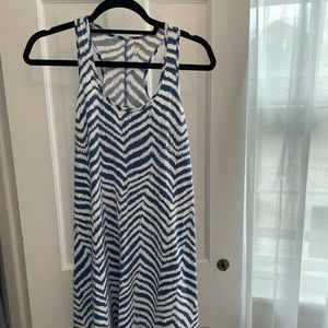 Lilly Pulitzer racer back dress in blue zebra